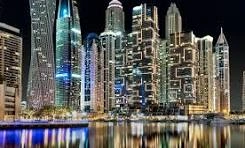 Dubai Marina Night View